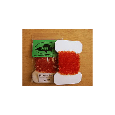 Oranžová krystalová šenylka, široká 12mm, KC187