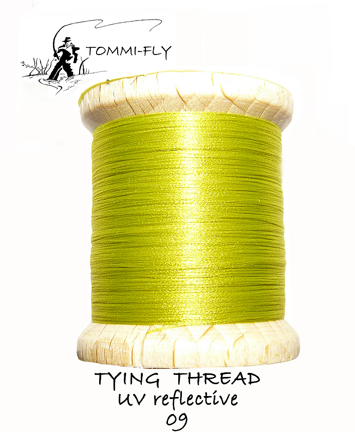 TYING THREAD UV REFLECTIVE - žluto olivová