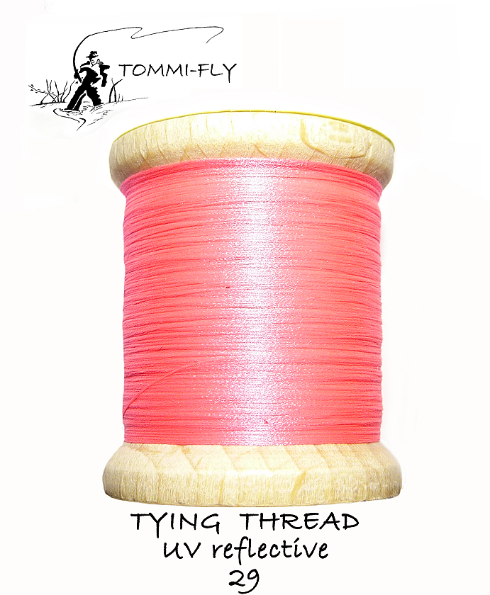TYING THREAD UV REFLECTIVE - studená růžová