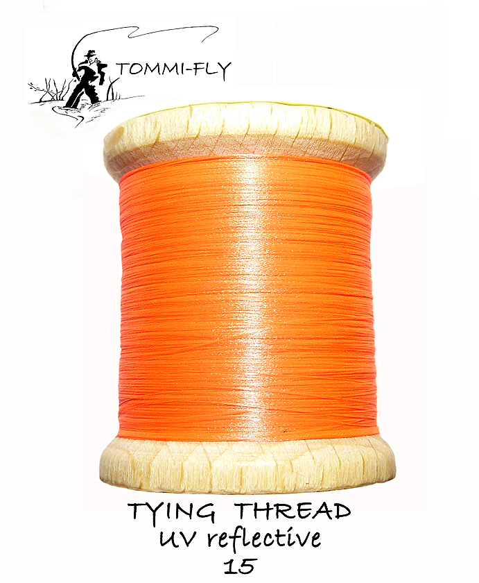 TYING THREAD UV REFLECTIVE - zářivá červená
