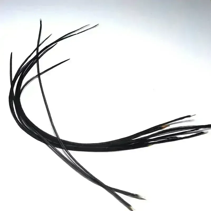 Kohoutí sedlový skalp Whiting Premium - černý, 10 srpků