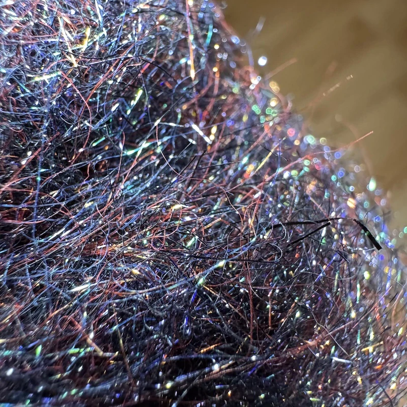 PEACOCK DUBBING - BLACK BRONZE/VIOLET - red effect