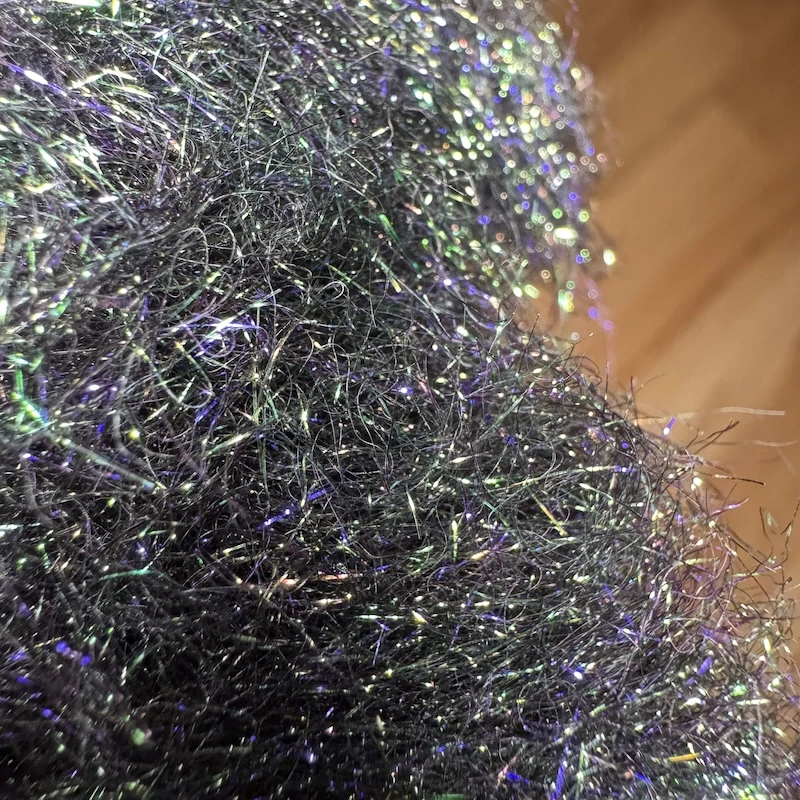 PEACOCK DUBBING - BLACK GREEN - violet effect