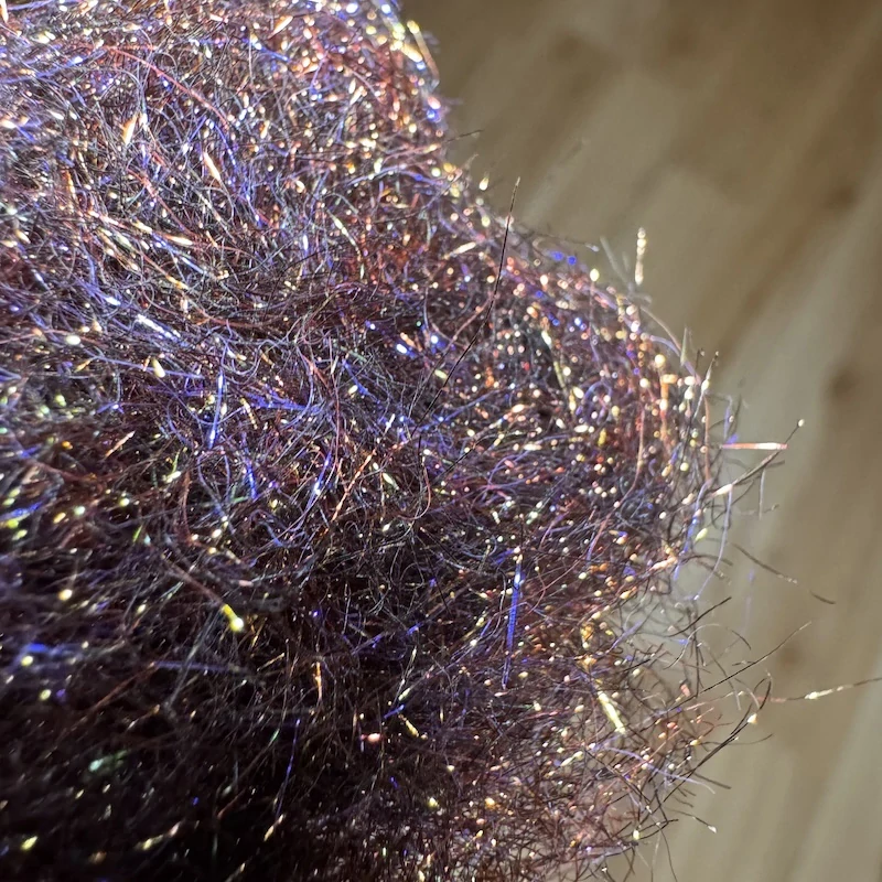 PEACOCK DUBBING - BRONZE/RED - violet effect