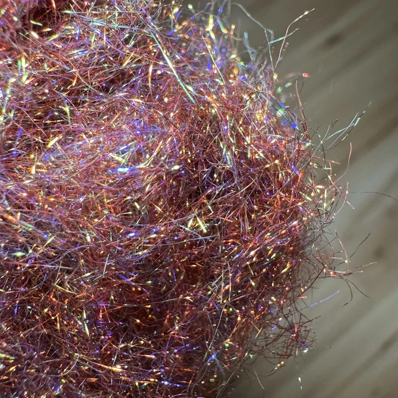 PEACOCK DUBBING - BROWN/RED - violet effect