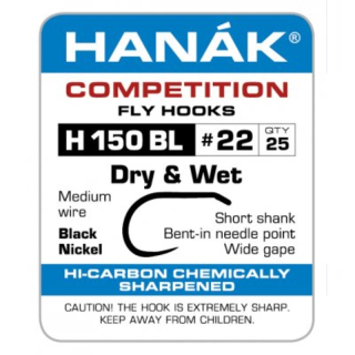 H150BL - suchý/mokrý háček, Hanák Competition, vel. 10 - 26