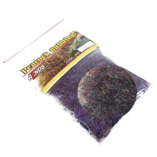 PEACOCK DUBBING - BLACK BRONZE/VIOLET - red effect