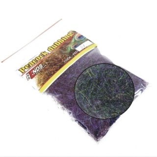 PEACOCK DUBBING - BLACK GREEN - violet effect