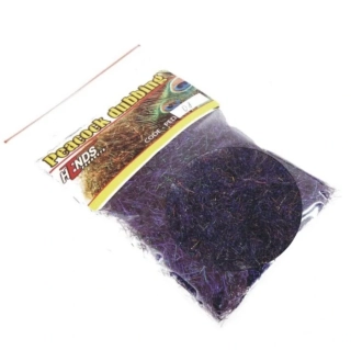 PEACOCK DUBBING - BLACK VIOLET/RED - Bronze effect