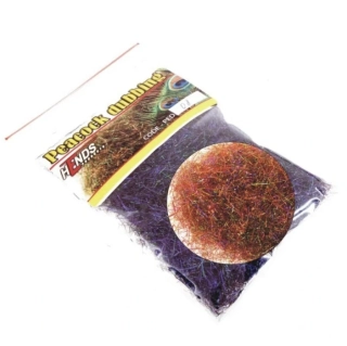 PEACOCK DUBBING - BROWN/RED - violet effect