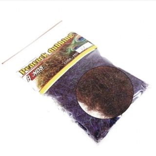 PEACOCK DUBBING - DARK BROWN/RED - violet effect