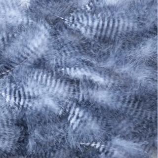 GRIZZLY MARABOU - bílá/černě pruhovaná