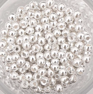 TUNGSTEN REGULAR BEADS - STŘÍBRNÁ TRS, 10ks